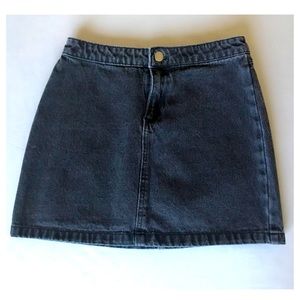 Forever 21 Black Denim Mini Skirt